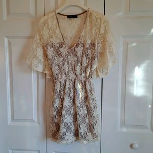 Sharon Couture lace mini dress